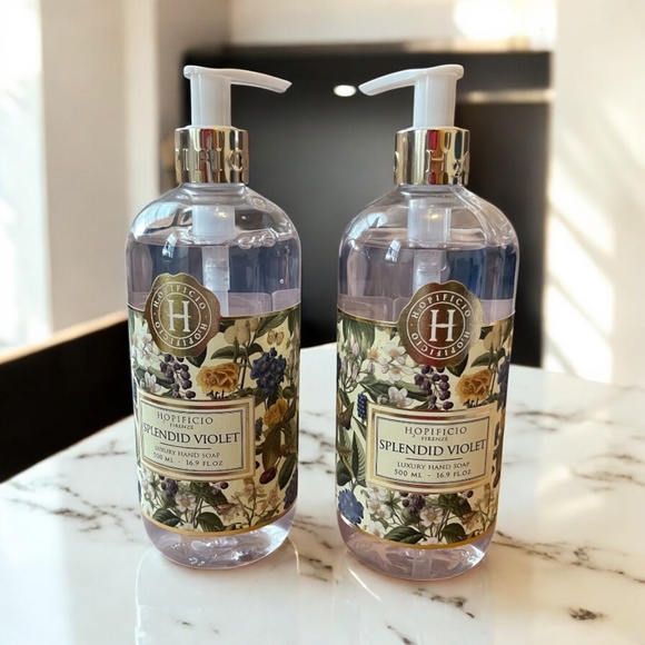 2 Pack Hopificio Splendid Violet Luxury Hand Soap | 16.9 oz Each | Made in Italy - Picture 1 of 1